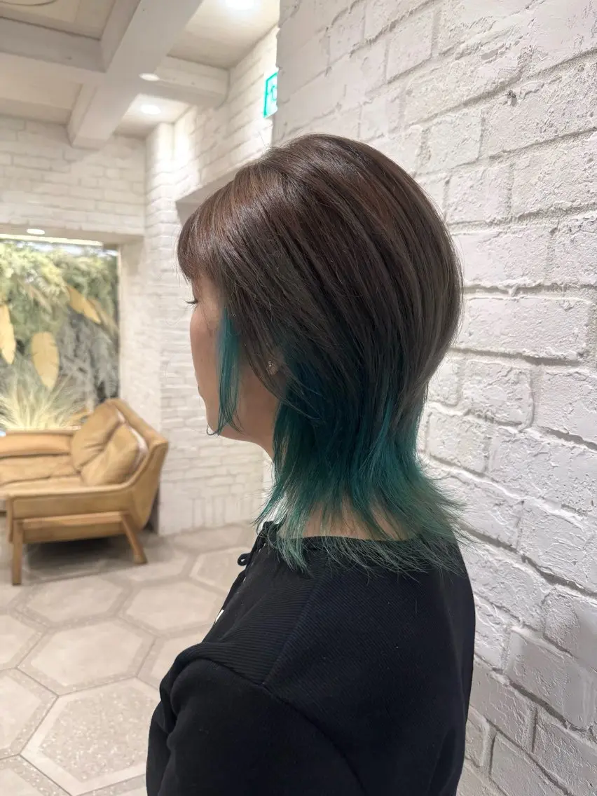 カラー ブリーチ ヘアカラー トリートメント 堀江美容室 千晶のヘアスタイル