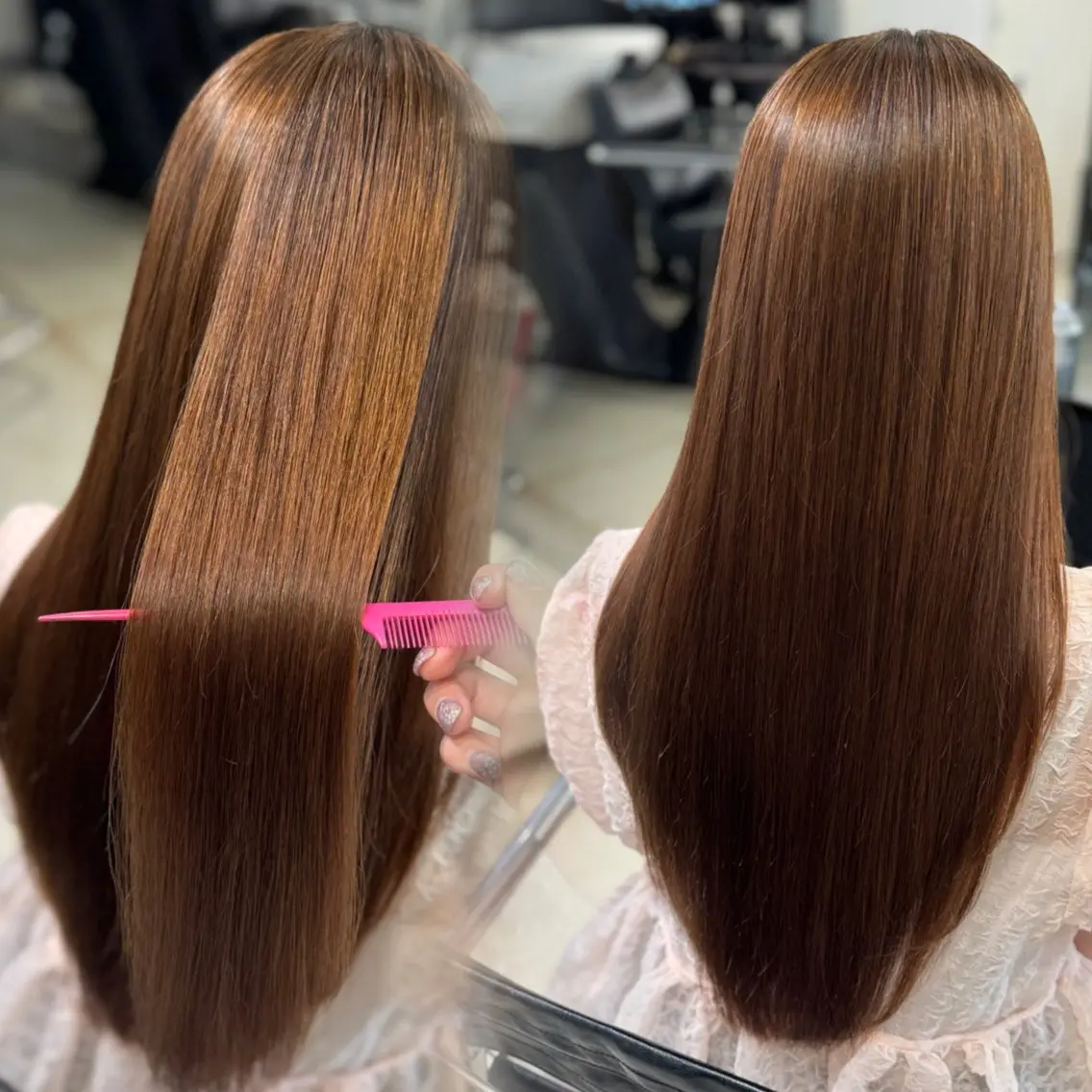 ロング カラー パーマ カット ヘアカラー トリートメント 透明感カラー✂︎ YUKAのヘアスタイル