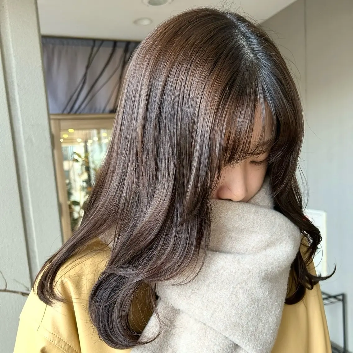 セミロング チョコレートブラウン 艶カラー/髪質改善/ nodoka  🎀のヘアスタイル