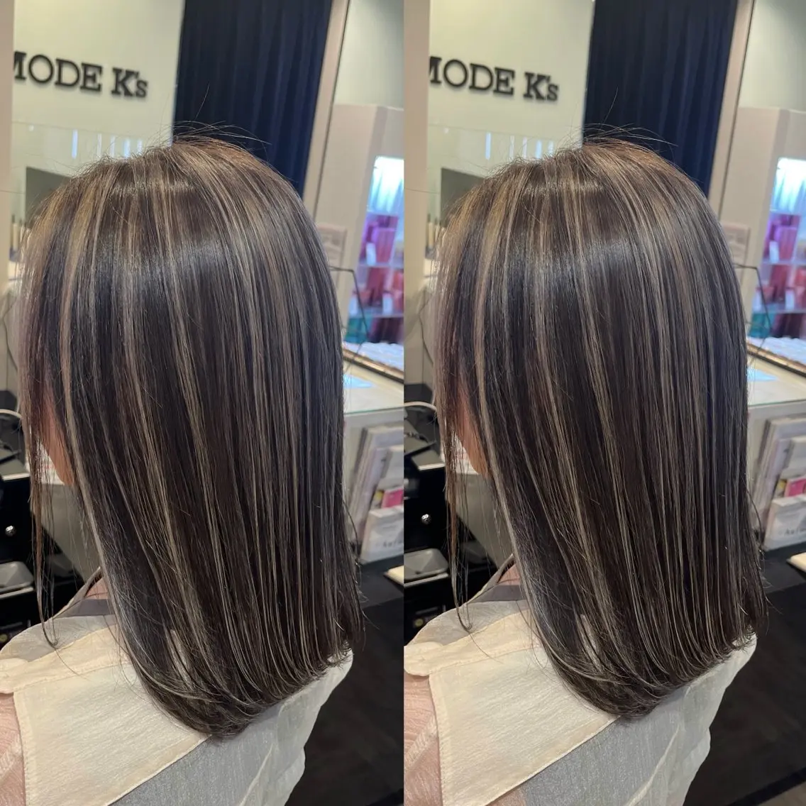セミロング カラー ヘアカラー トリートメント 【カラー指名No 1✨】HIBIKIのヘアスタイル