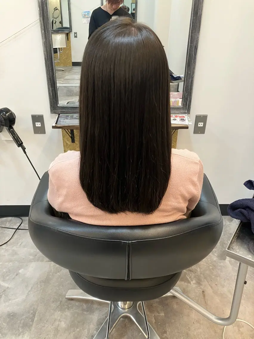 セミロング ヘアカラー 縮毛矯正 トリートメント ✨艶髪特化✨ 後藤圭太のヘアスタイル