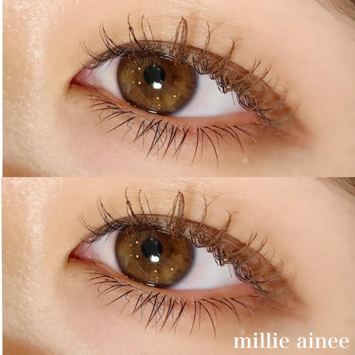 マツエク・マツパ カラーマツエク フラットラッシュ 下まつげエクステ 一重×まつ毛パーマ LIKO eyelashのマツエク・マツパデザイン
