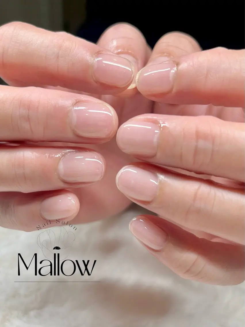ネイル クリアネイル ハンドネイル Mallow nailのネイルデザイン