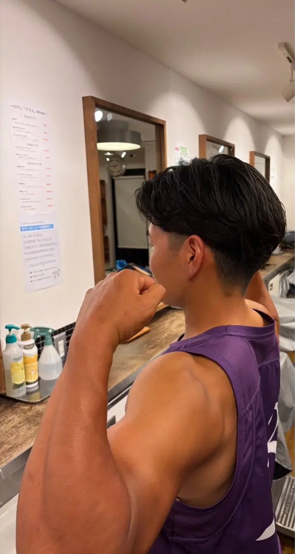 ショート カット パーマ 宇野井 勝太のヘアスタイル