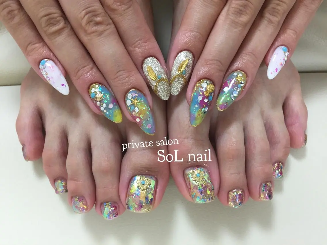 ネイル ハンドネイル フットネイル SOL NAILのネイルデザイン