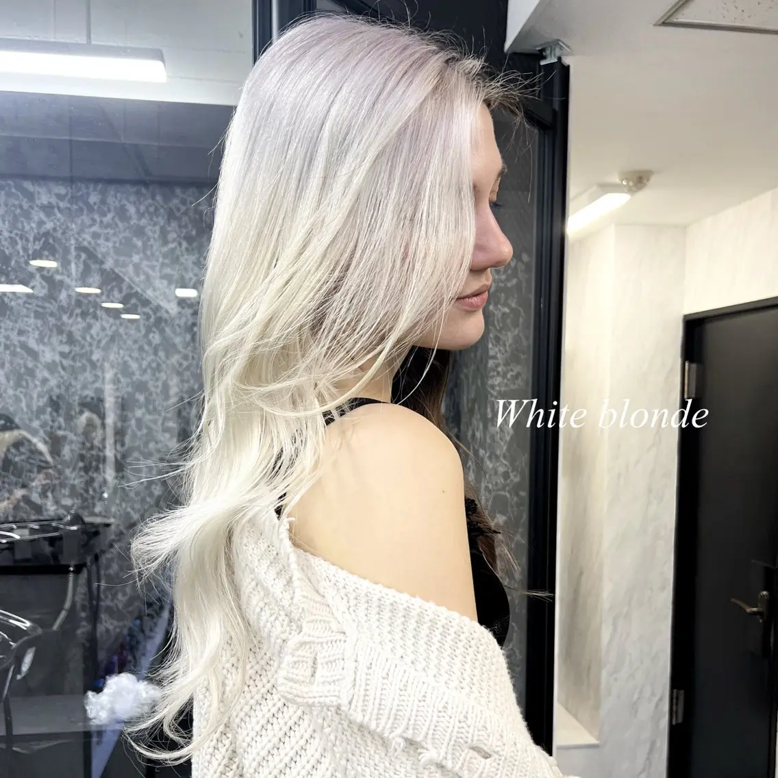 ロング カラー シールエクステ ハイトーンカラー エクステ ヘアカラー トリートメント シールエクステ特化 ハイトーン、NANAのヘアスタイル