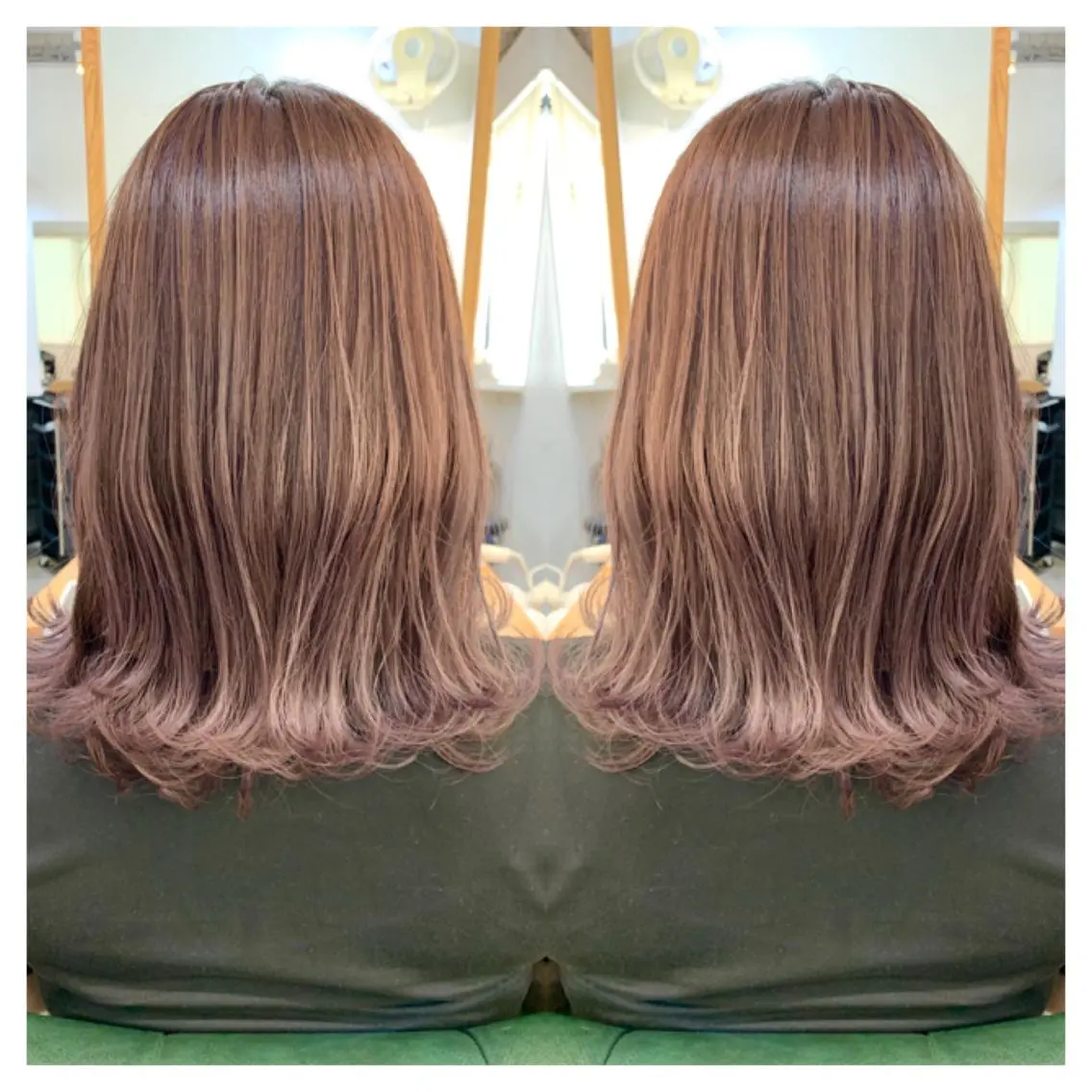 ミディアム カラー カット ヘアカラー トリートメント 村山 茉衣のヘアスタイル