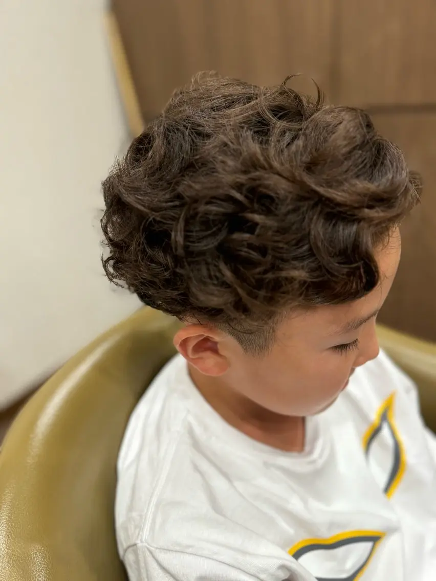 ショート パーマ キッズ カット パーマ 山田 梓のヘアスタイル