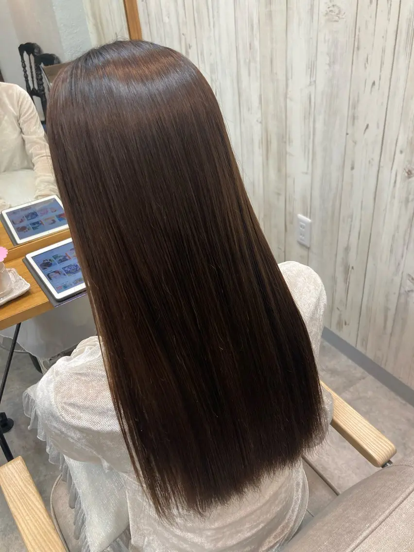 ロング 暖色カラー💞 菊地しおんのヘアスタイル