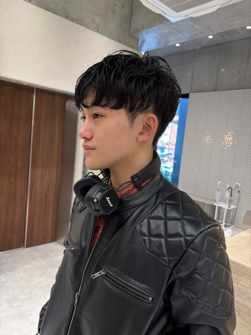 ショート メンズ カット パーマ 吉武 茂暉のヘアスタイル