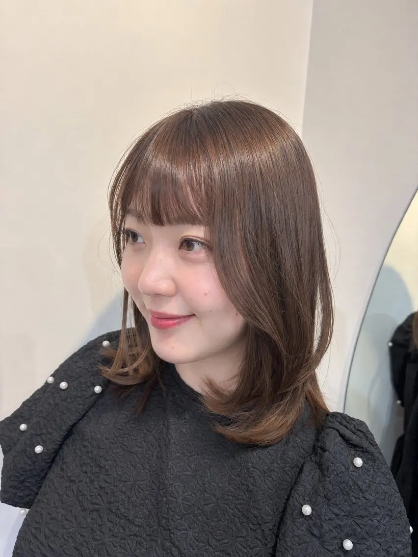 ミディアム カット ヘアカラー 🍒KAHOE🍒 Rooohairのヘアスタイル