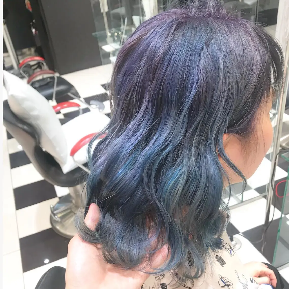 カラー ユニコーンカラー YUI𓍯エクステ /ニュアンスカラーのヘアスタイル