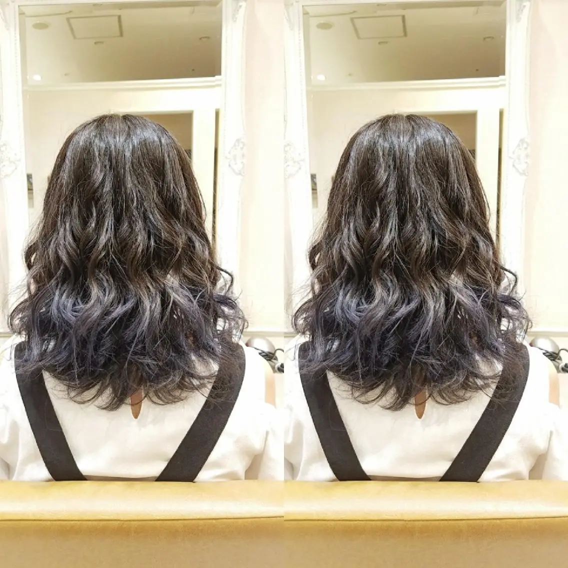 カラー ミディアム ブルーカラー ブルージュ グラデーションカラー ブリーチ・ハイトーン 特化🎉内山のヘアスタイル