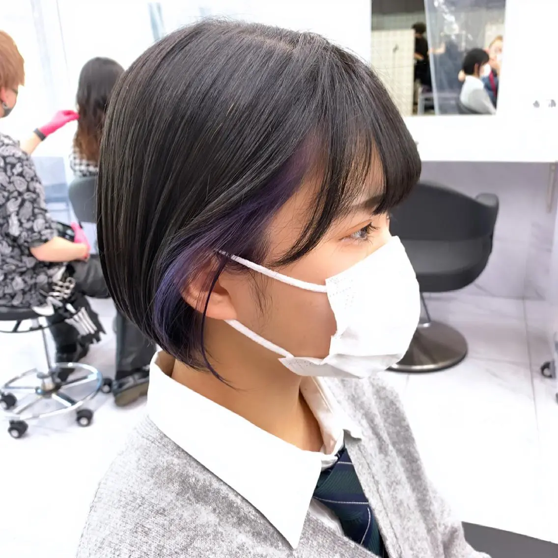 ショート カラー ヘアアレンジ 🩵 JURI🩵のヘアスタイル