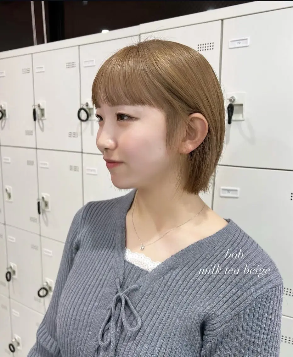 ショート カット ヘアカラー 透明感ベージュ 🎀Sayaka🎀のヘアスタイル