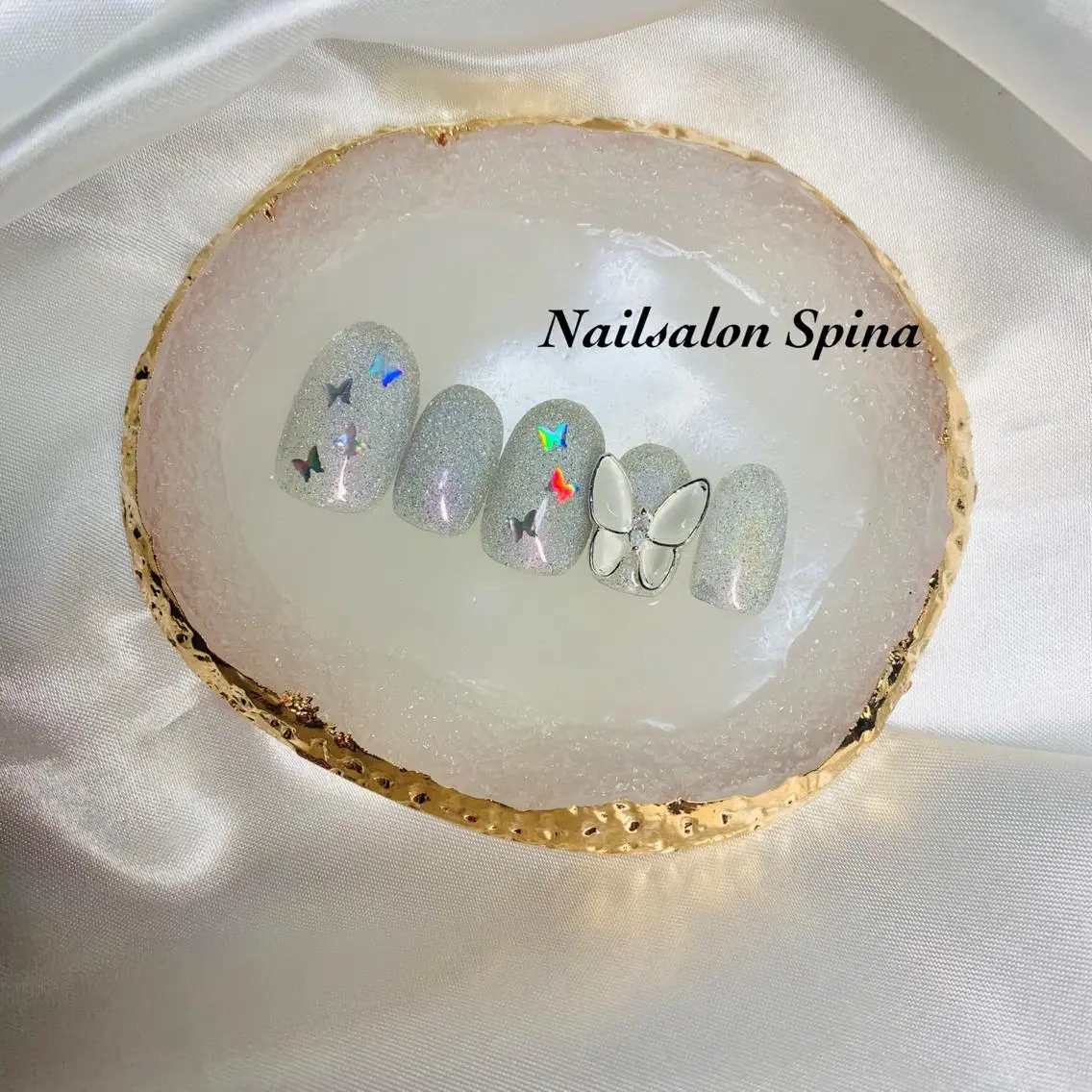ネイル ジェルネイル 韓国ネイル マグネットネイル パラジェル ワンホンネイル Nailsalon Spina 琴美のネイルデザイン