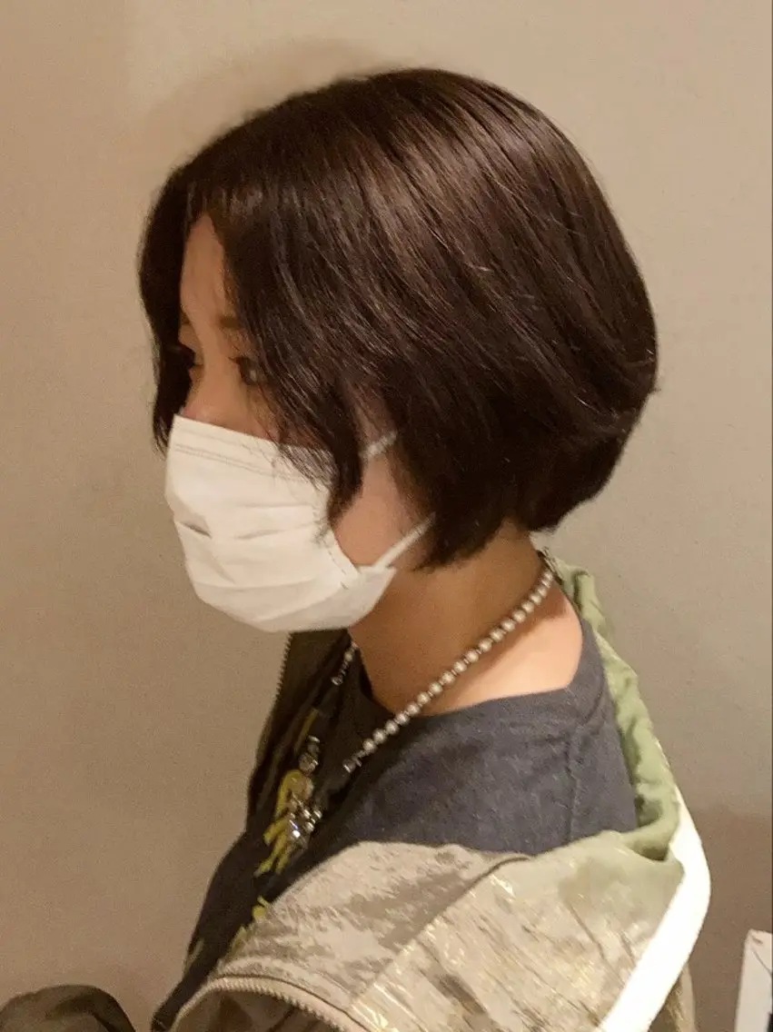 ショート カラー ブリーチ ブラウンカラー ブリーチなしカラー hiiro ヘアカラー専門店のヘアスタイル