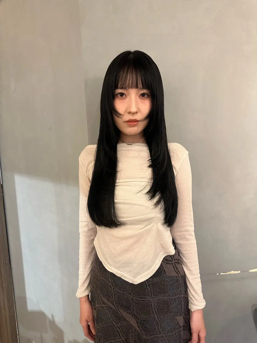 ロング カラー カット ヘアカラー エクステ 美髪・シールエクステ ホソタニリョウコのヘアスタイル