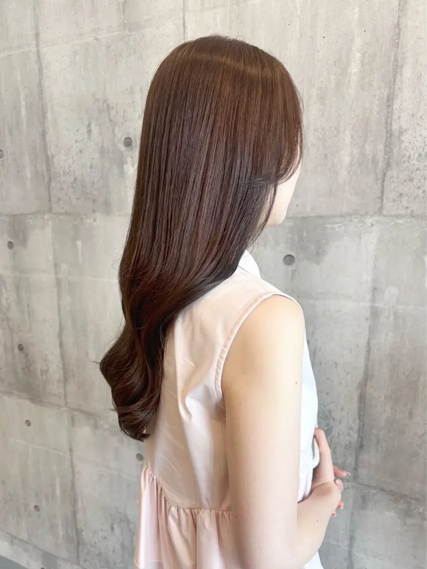 ロング カラー ブラウンカラー 韓国風ヘア レイヤーカット カット ヘアカラー トリートメント ヘッドスパ ARCH 🌼 mayuのヘアスタイル