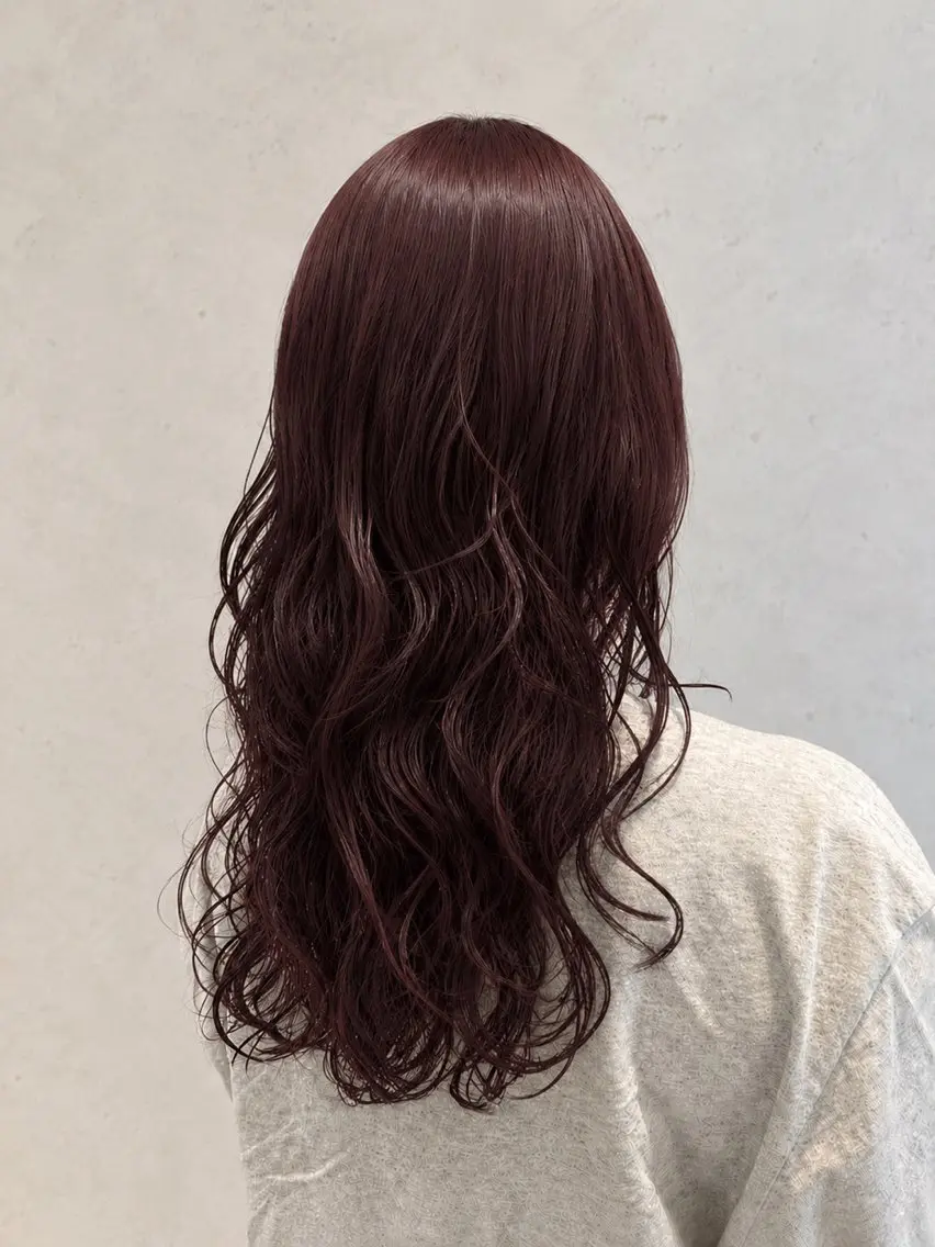 カラー ブリーチ ボルドーカラー ブリーチなしカラー ヘアカラー LuLu/カラー ⪩⪨꙳⋆aimi ︎のヘアスタイル