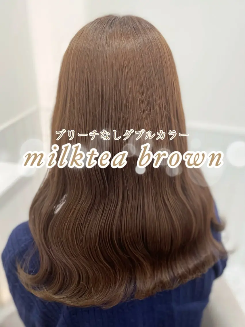 💘カット+ブリーチなしWカラー+3STEPトリートメント💘の写真
