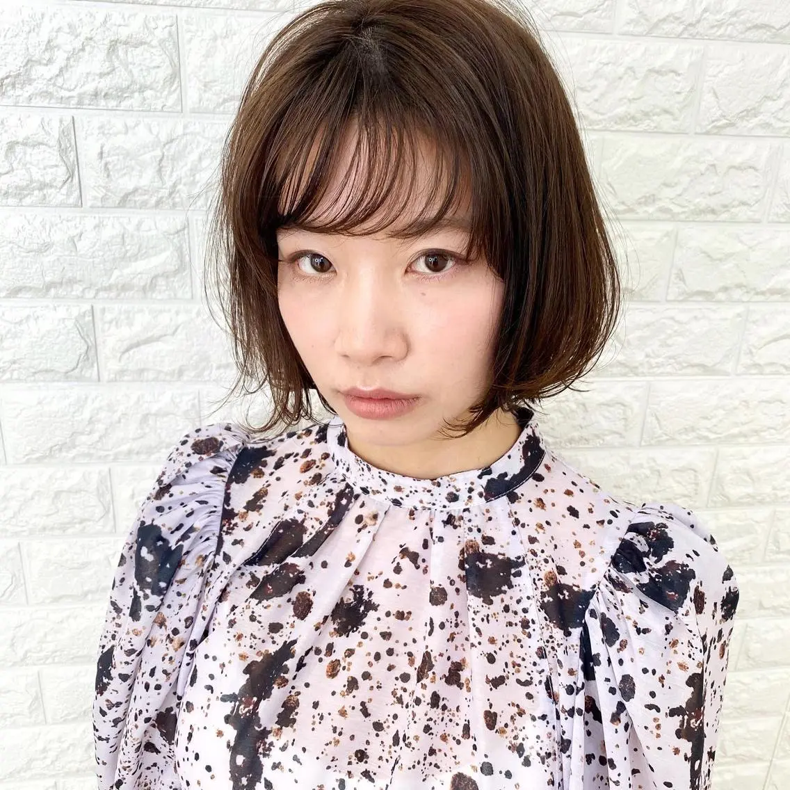 ショート カラー ボブ カット ヘアカラー 高木 麻知子のヘアスタイル