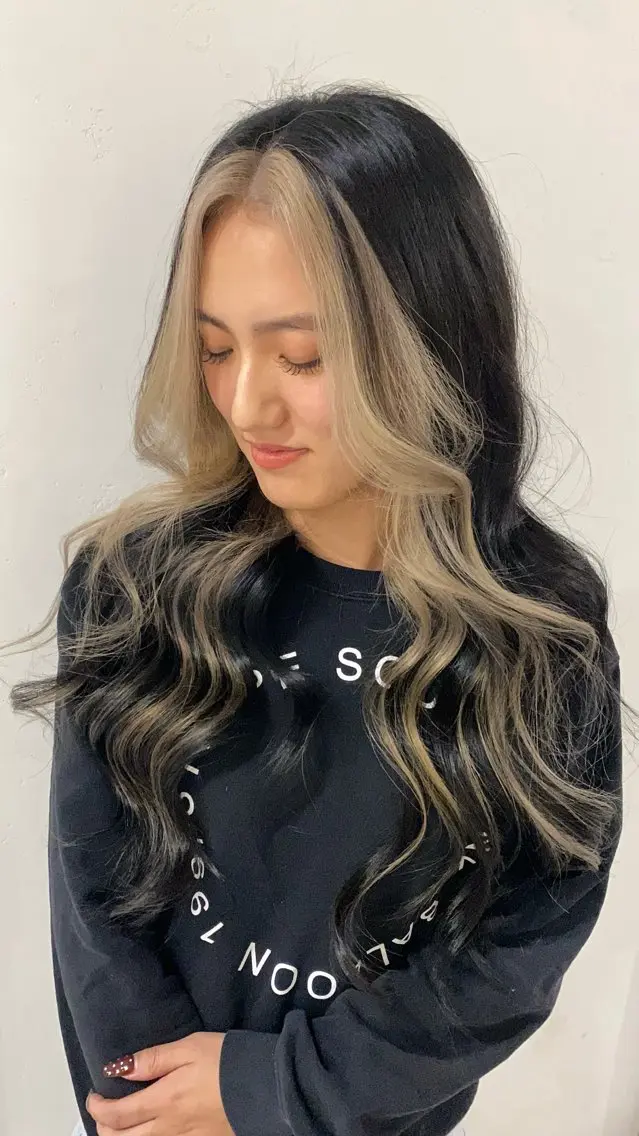 ロング カラー ミストバング ベージュカラー  フェイスフレーミング Noah🌙/ ciera.南堀江のヘアスタイル