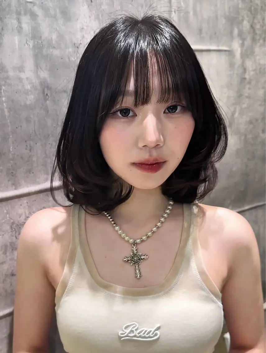 ショート カット ヘアセット 🫧うる艶カラー ⛓️カミヤのヘアスタイル