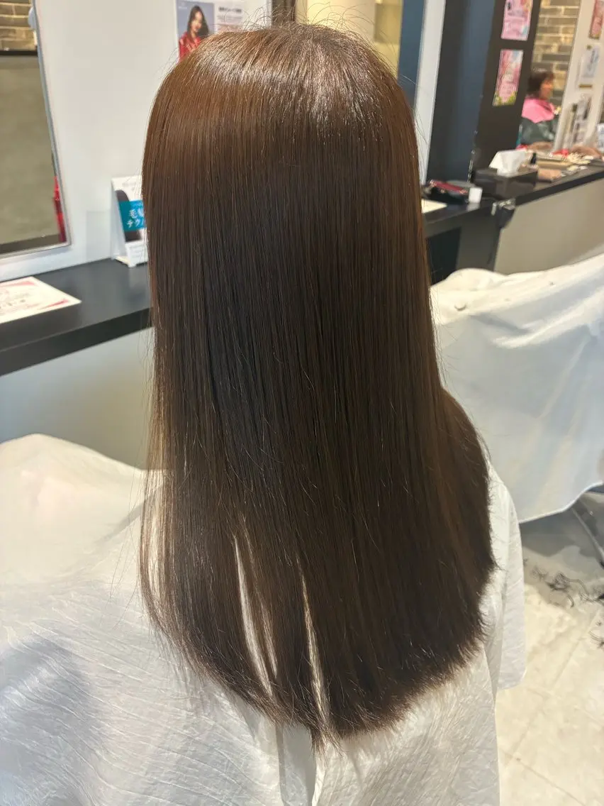 セミロング カット ヘアカラー トリートメント powderhair 福岡直弥のヘアスタイル