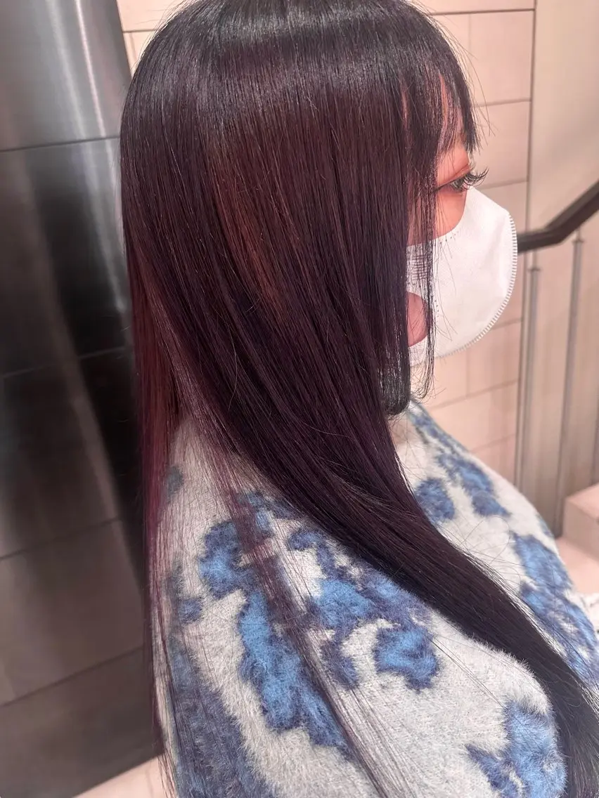 カラー ブリーチ ラベンダーカラー 矢代 さくらのヘアスタイル