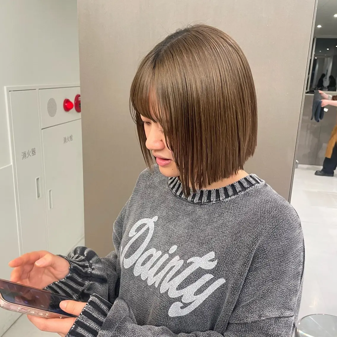 ショート カラー ベージュカラー ブリーチ 透明感カラー ダブルカラー カット ヘアカラー トリートメント 髪質改善カラー/ボブ 🌻Mutsumiのヘアスタイル