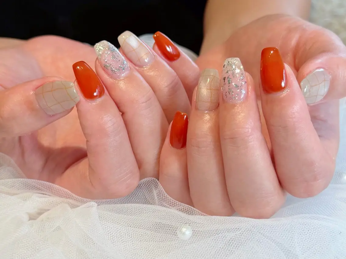 ネイル クリアネイル フラッシュネイル フラッシュマグ フレンチネイル マグネットネイル Luana nailのネイルデザイン