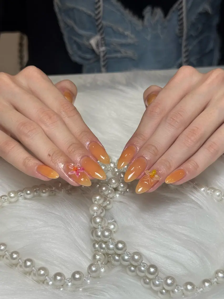 ネイル クリアネイル ドット フラッシュネイル フレンチネイル マグネットネイル ハンドネイル ハンドケア Aria Nail Beautyのネイルデザイン