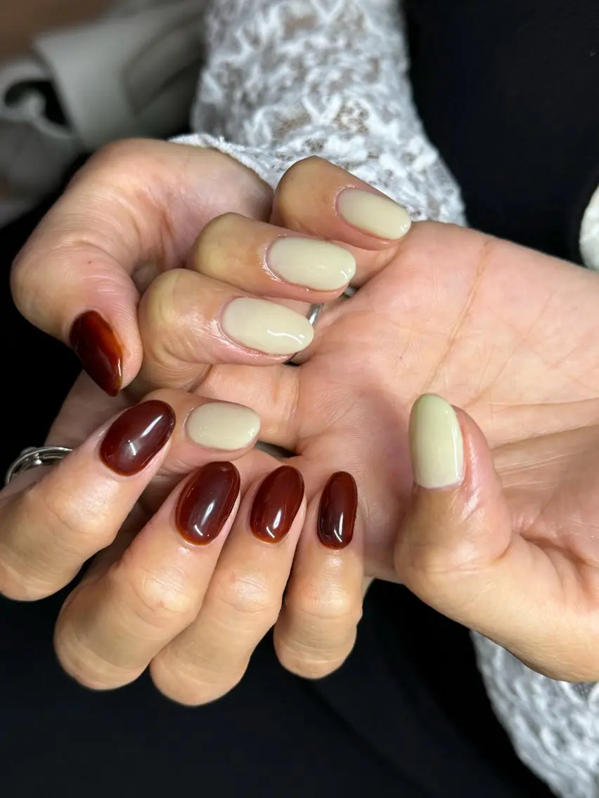 ネイル ニュアンスネイル ワンカラーネイル ショートネイル jeu nail.のネイルデザイン