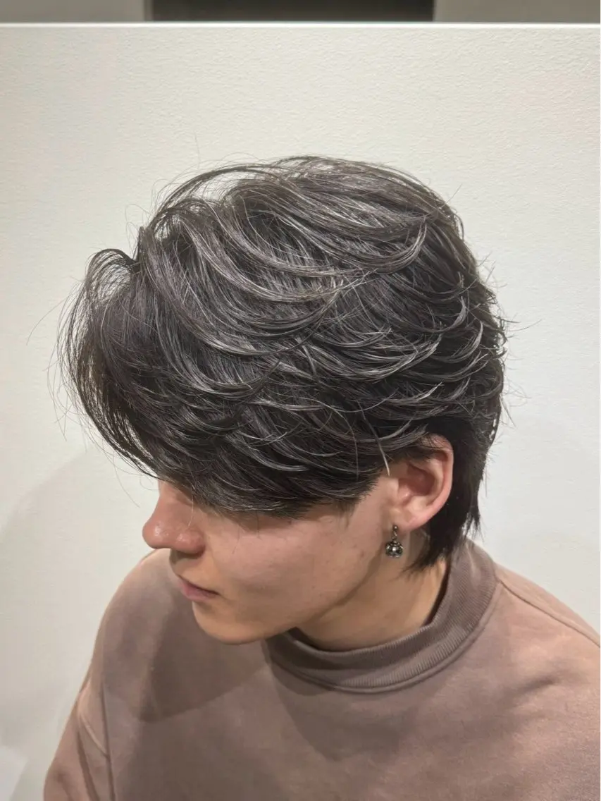 ショート パーマ メンズ カット パーマ メンズ特化美容師 中戸 滉のヘアスタイル