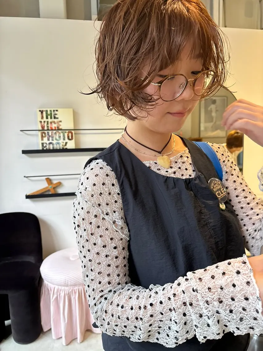ショート カット パーマ トリートメント 田中 隼斗のヘアスタイル