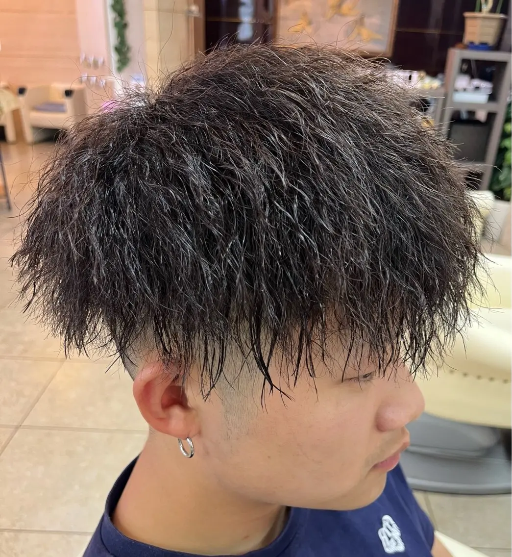 ショート パーマ メンズ パーマ 熊谷 拓海のヘアスタイル