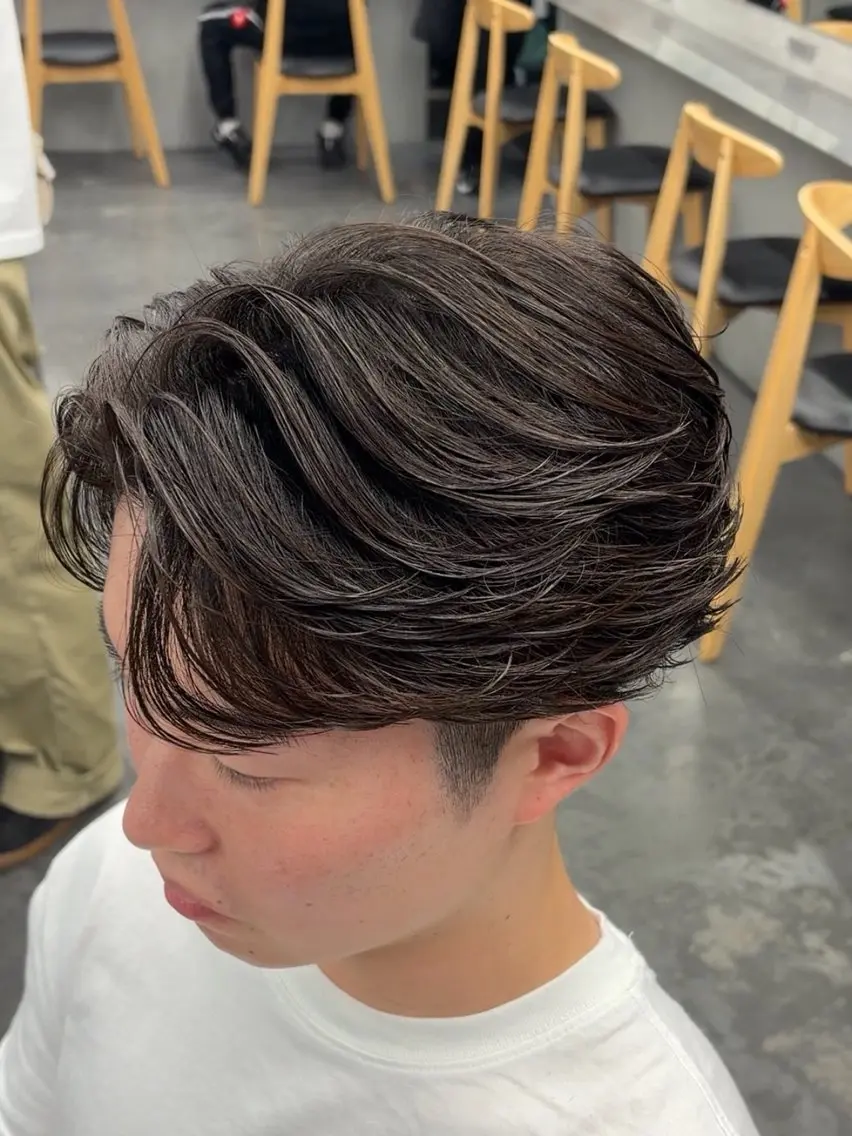 ショート パーマ メンズ フェザーパーマ メンズパーマ カット パーマ パーマ特化 神谷和輝のヘアスタイル