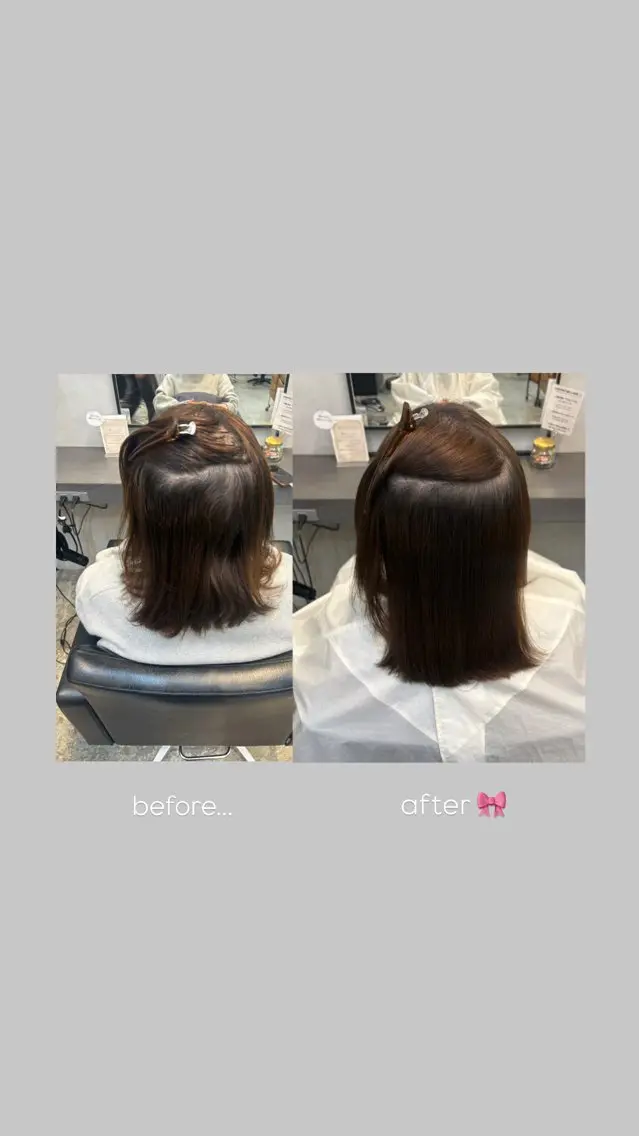 ミディアム 縮毛矯正 可愛いstyling おしえます♡🌸冬桜のヘアスタイル