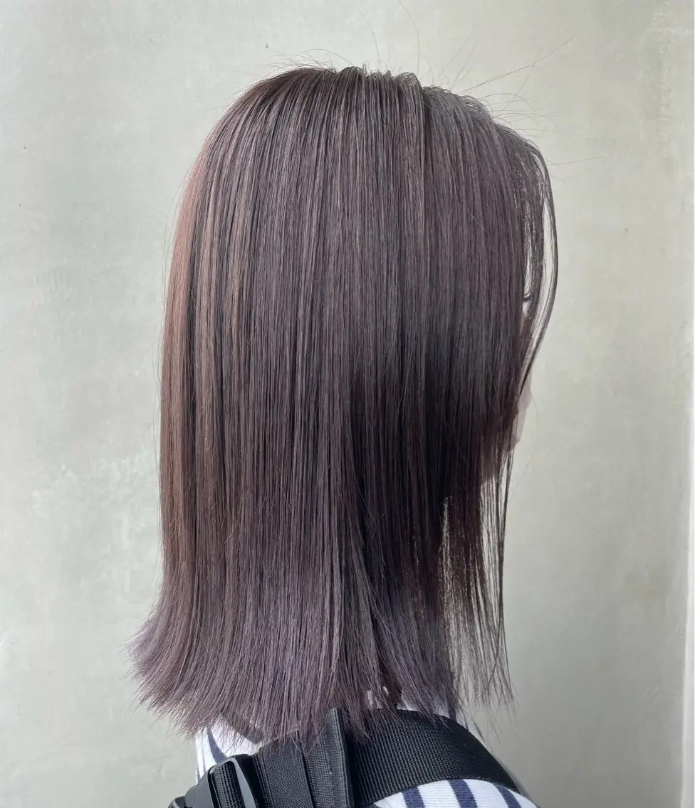 セミロング カラー ブリーチ 透明感カラー ブリーチなしカラー カット ヘアカラー トリートメント cyan sayaのヘアスタイル