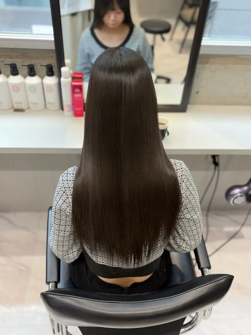 ロング 縮毛矯正 武内 風馬のヘアスタイル