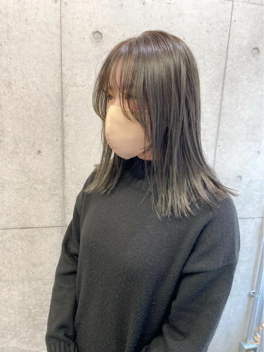 韓国風カットで小顔に🦋　前髪+おくれ毛カットの写真