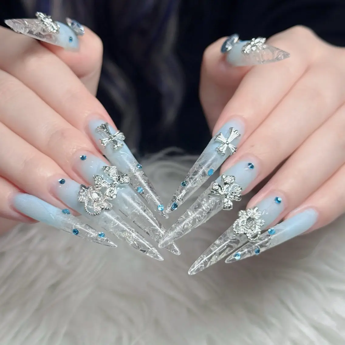 ネイル フットネイル フレンチネイル グラデーション 韓国ネイル ロングネイル ハンドネイル Hani Nail Salonのネイルデザイン