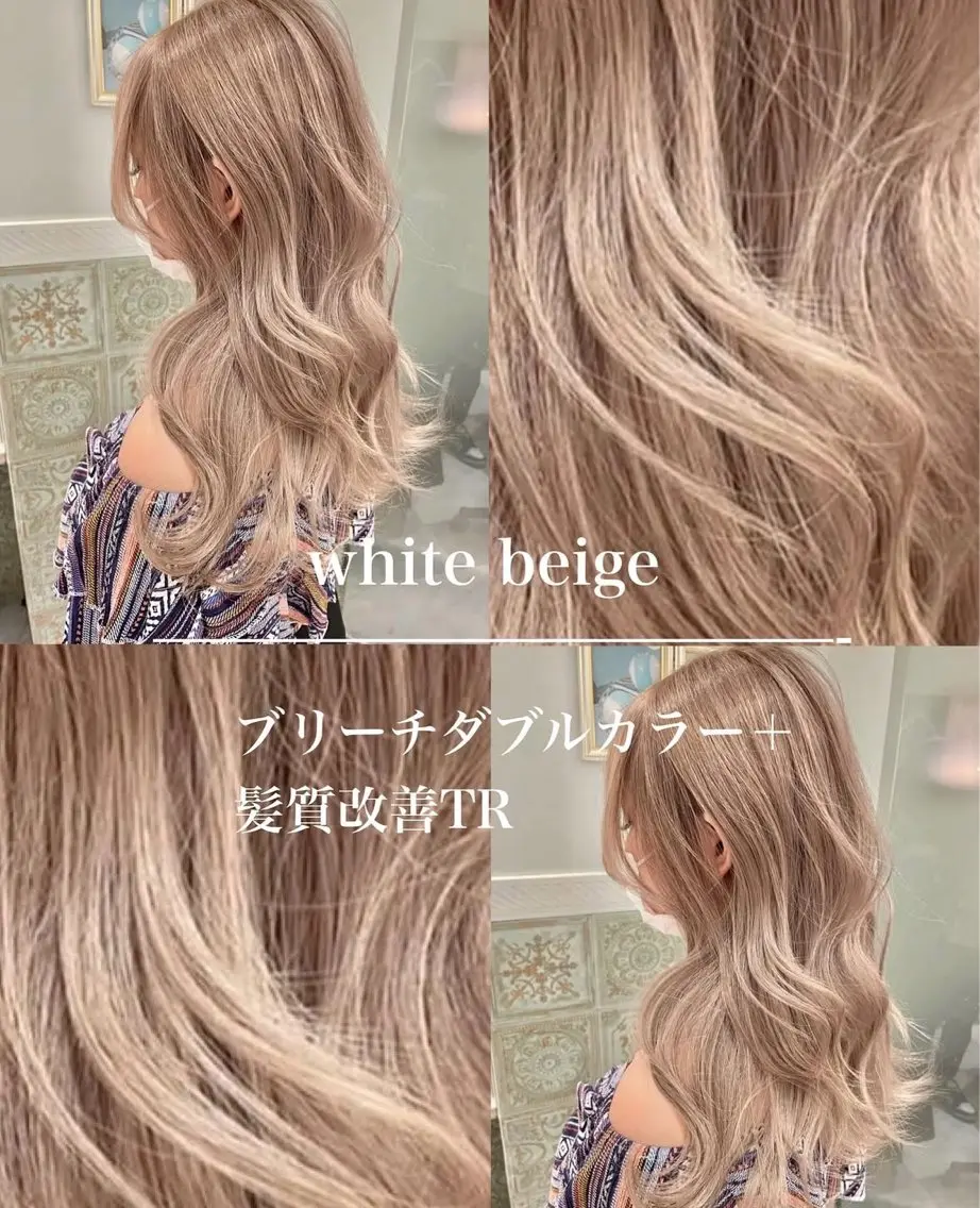 ロング ヘアカラー トリートメント ブリーチなし透明感 カラー/松沢のヘアスタイル