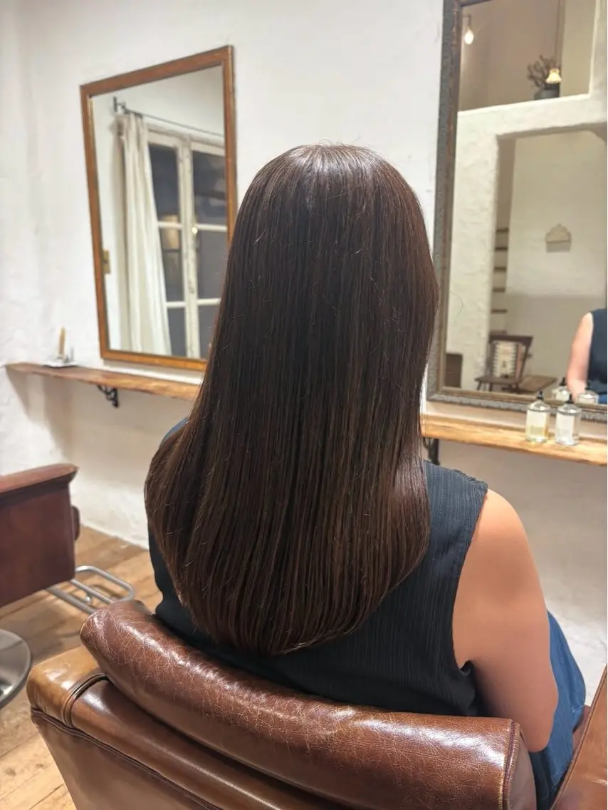 ロング レイヤーカット 藤井 怜菜のヘアスタイル