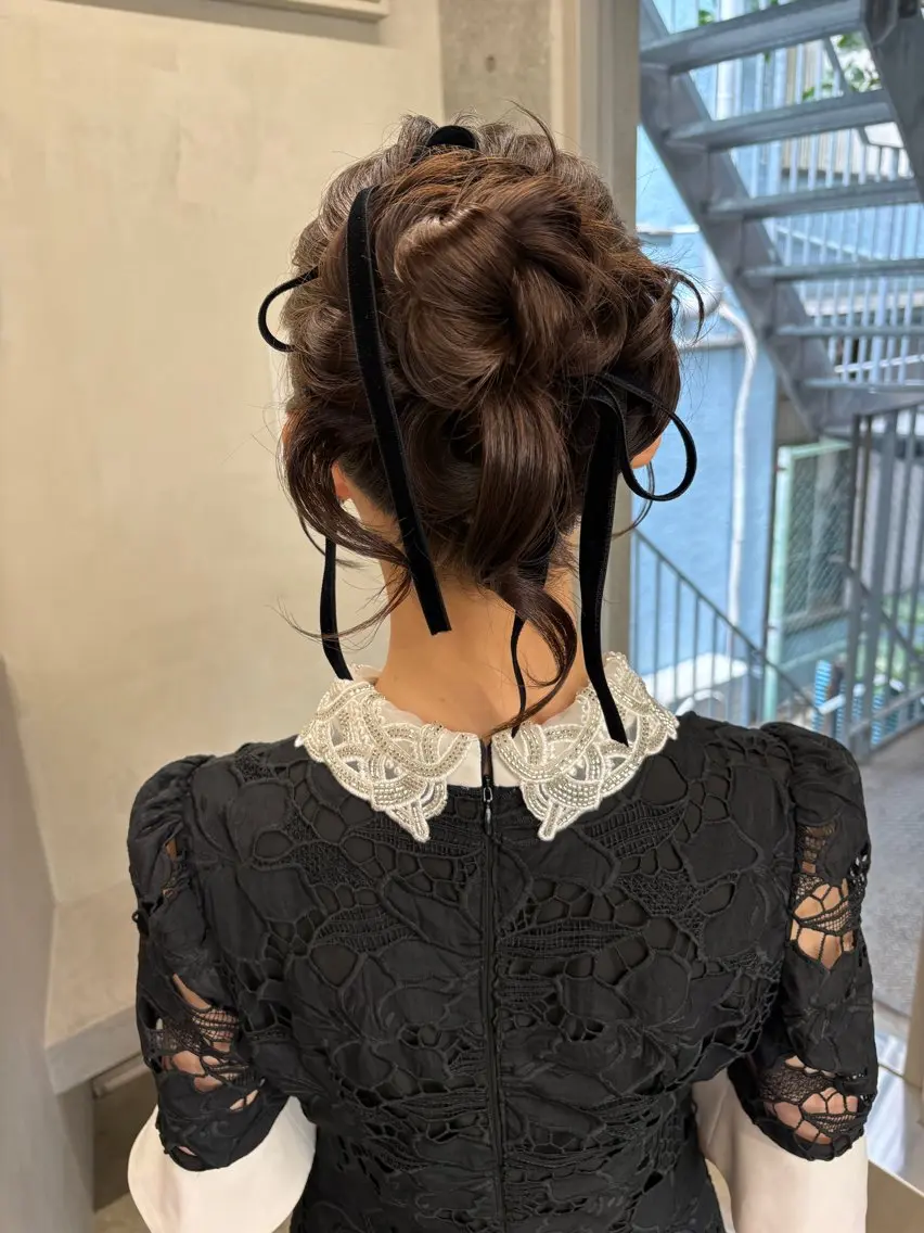 セミロング ヘアアレンジ ヘアセット yuuna/ レイヤーカット🎀のヘアスタイル