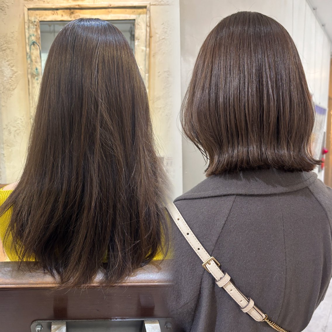 ミディアム カラー グレージュ トリートメント カット ヘアカラー トリートメント 結莉/似合わせ/ MINXスタイリストのヘアスタイル
