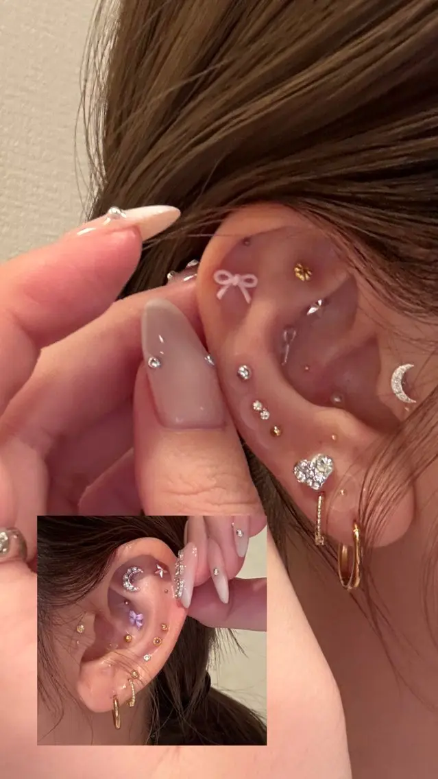 耳ツボジュエリー💎両耳で10粒の写真
