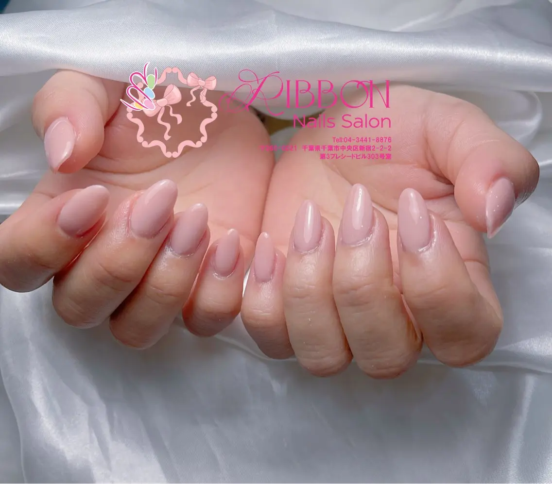 ネイル ワンカラーネイル Ribbonnail salonのネイルデザイン