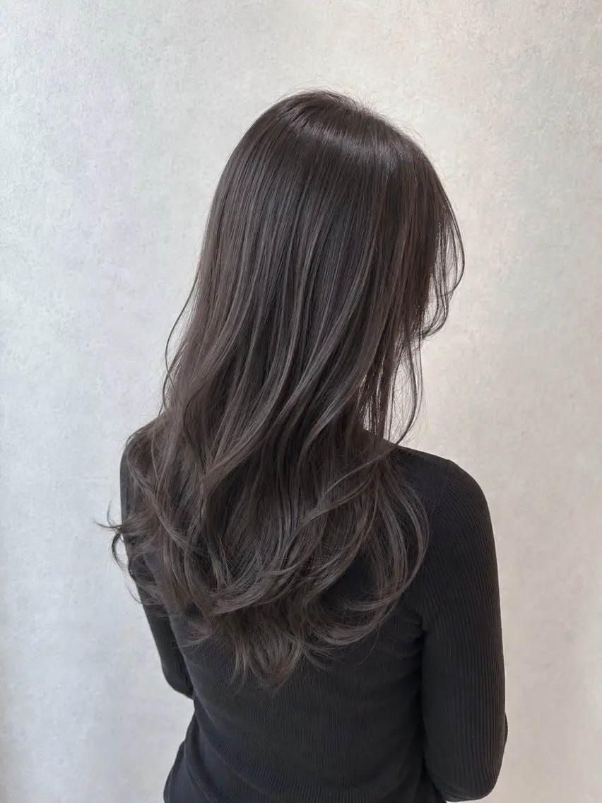 ロング カラー カット ヘアカラー トリートメント 【𝐀𝐬𝐡大森】 石崎竜祐のヘアスタイル